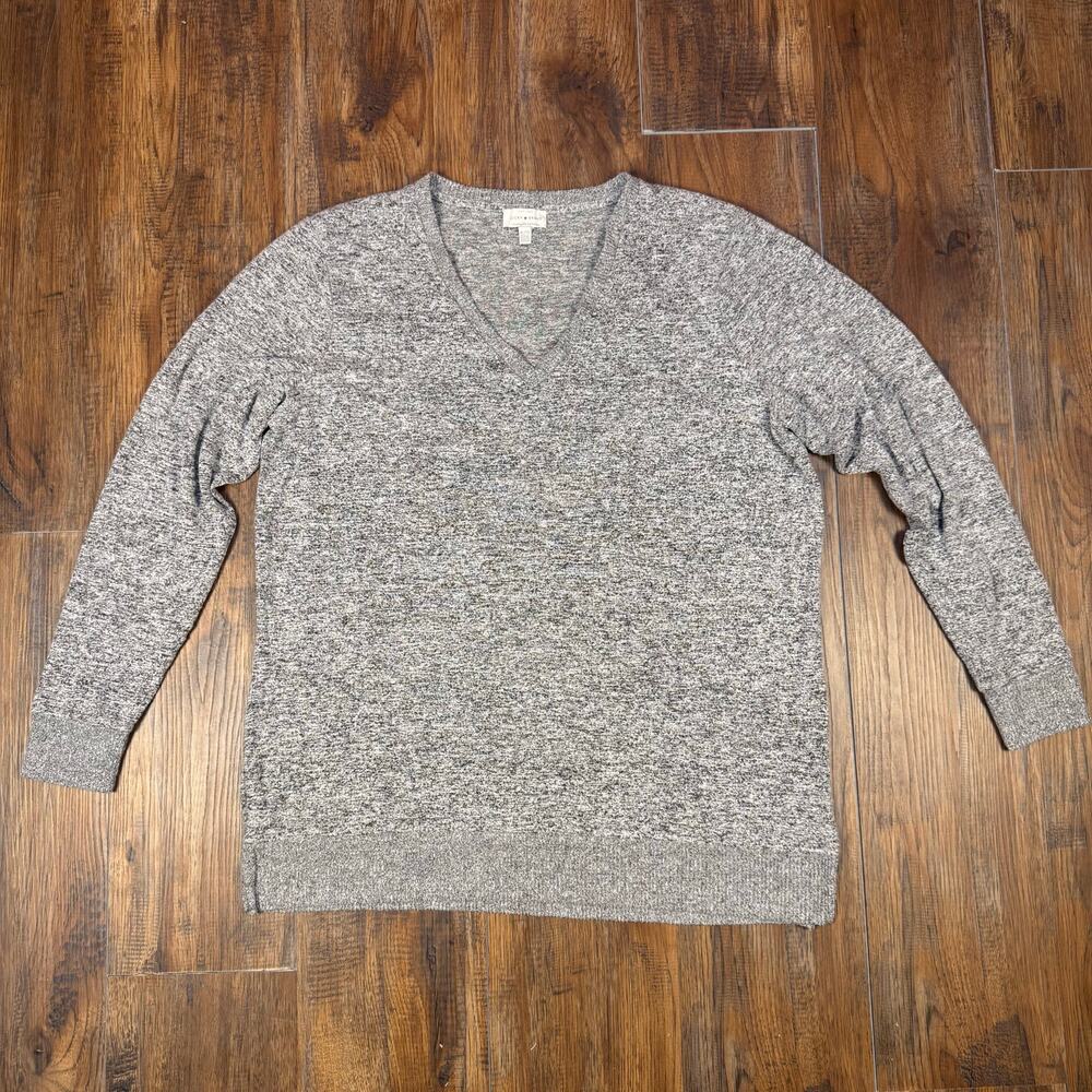 Lucky Brand heather gray V-neck pullover sweater XL soft and stretchy